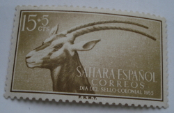 Image #1 of 15 + 5 Centimo 1955 - Scimitar-horned Oryx (Oryx dammah)