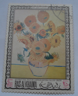 2.50 Riyals - "Sunflowers" (Vincent van Gogh)