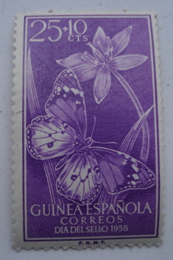 25 + 10 Centimo 1958 - African Monarch (Danaus chrysippus)
