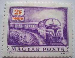 2 Forints 1973 - Postage due - Diesel mail train