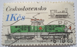 1 Koruna - Shunting Engine and Steam Locomotive