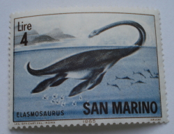 Image #1 of 4 Lire 1965 - Elasmosaurus