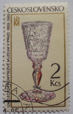 Image #1 of 2 Koruna 1985 - Bohemian Glass with Hunting Scene (18th-century)