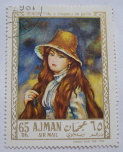Image #1 of 65 Dirham - Girl in a Straw Hat, by Renoir