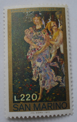 220 Lire 1972 - 'Allegory of Spring' by Sandro Botticelli
