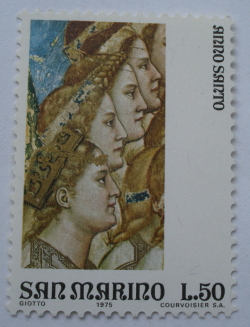 Image #1 of 50 Lire 1975 - "Heads of four angels" by Giotto