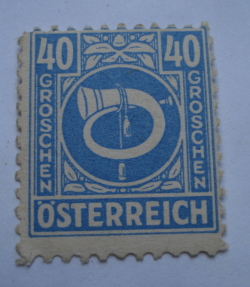 40 Groschen 1945 - Posthorn