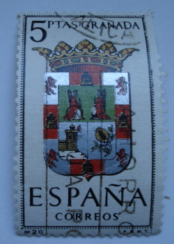 Image #1 of 5 Pesetas - Provincial Arms - Granada