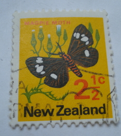 2 1/2 Cents 1970 - Magpie Moth (Nyctemera annulata)