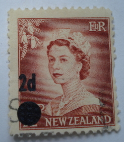 2 Pence 1958 - overprint on 1½d issue of 1955