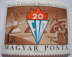 1 Forint 1971 - A 20-a aniversare a Federației Internaționale a Luptătorilor de Rezistență