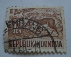 Image #1 of 10 Sen 1957 - Lesser Malay Chevrotain (Kantjil)