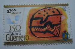 Image #1 of 3 Pesos 1999 - 150th Anniversary of the State of Guerrero