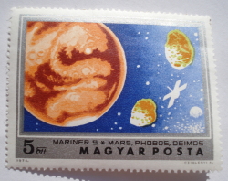5 Forints 1974 - Mariner 9 with Mars satellites