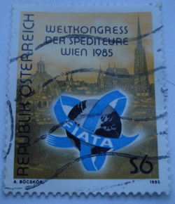 6 Schillings 1985 - Congresul Mondial al Expeditorilor (FIATA), Viena