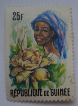 25 Francs - Flower and wife of Guinea
