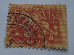 1,50 Escudos 1953 - Knight on horseback (from the seal of King Dinis)