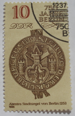 Image #1 of 10 Pfennig 1986 - Cel mai vechi sigiliu al orașului (1253)