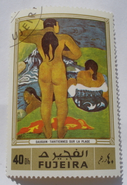 40 Dirham - Tahitian at the beach; by Paul Gauguin