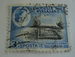 Image #1 of 3 Pence 1959 - Rhodes's grave