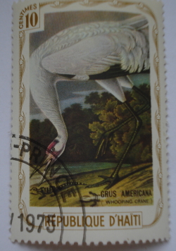 10 Centimes - Whooping Crane (Grus americana)