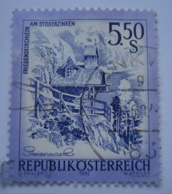 Image #1 of 5.50 Shillings 1982 - Friedenskirchlein am Stoderzinken, Steiermark