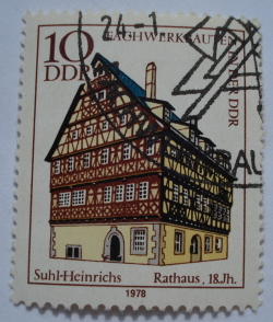 Image #1 of 10 Pfennig 1978 - City Hall, Suhl-Heinrichs