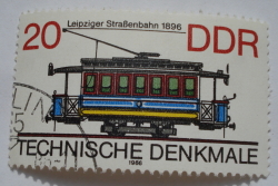 Image #1 of 20 Pfennig 1986 - Tramvai din Leipzig (1896)