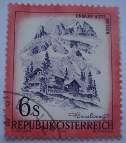 Image #1 of 6 Shillings 1975 - Lindauer Hütte im Rätikon, Vorarlberg