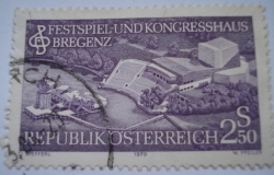 Image #1 of 2.50 Schilling 1979 - Centrul de festival și congrese Bregenz (Vorarlberg)