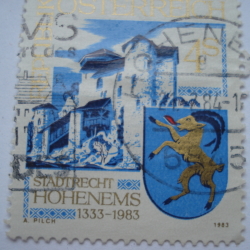 4 Schilling 1983 - 550 de ani - Carta orașului Hohenems