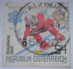 4 Schilling 1982 - Campionatele Mondiale de schi alpin, Schladming/Haus, Stiria