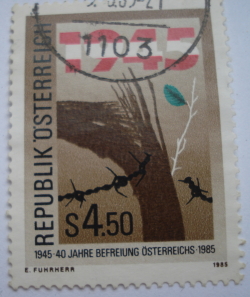 Image #1 of 4.50 Schilling 1985 - 40 de ani de la eliberarea Austriei