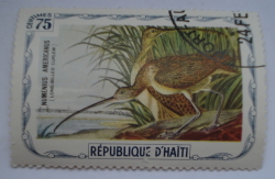 75 Centimes - Long-billed Curlew (Long-billed Curlew (Numenius americanus))