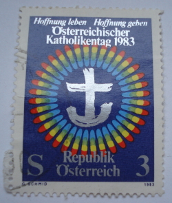 3 Schilling 1983 - Austrian Catholic Day