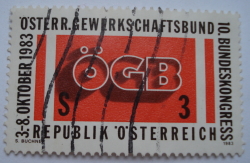 3 Schilling 1983 - 10th Congress of the Austrian Trade Union Federation