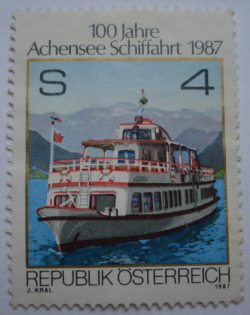 4 Schilling 1987 - Centenary of Achensee Shipping