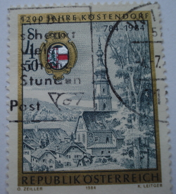 4.50 Schilling 1984 - 1200th Anniversary of Kostendorf Municipality