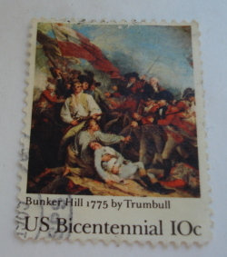 Image #1 of 10 Cents 1975 - Battle of Bunker Hill, by John Trumbull