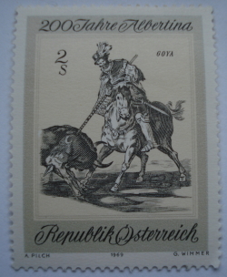 2 Schiling 1969 - "Cid Campeador Kills Another Bull" by Francisco de Goya