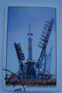 1 Centavo 1973 - Rampa de lansare Sojuz