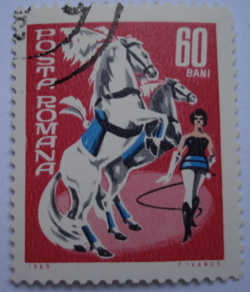 60 Bani 1969 - Animal trainer with horses