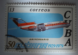 Image #1 of 13 Centavos 1979 - Airplane (Cubana)