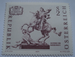 2 Schiling 1971 - Rider statue emperor Josef I, by Matthias Steinle