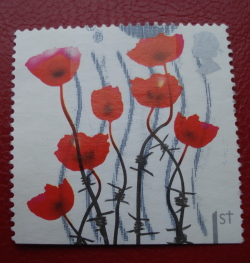 Image #1 of 1 st Class 2006 - Poppies on Barbed Wire