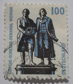 100 Pfennig - Monumentul Goethe-Schiller, Weimar