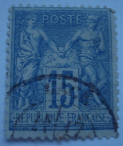 15 Centimes - Peace and commerce (Type Sage)