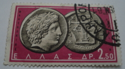 2.50 Drachma - Apollo and Lyre, Chalcidice, Macedonia, 4th cent. B.C.