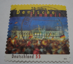 55 Euro cent 2010 - Sărbătorirea unității germane la Berlin