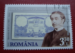 Image #1 of 3.30 Lei 2015 - Ion I. Câmpineanu (1841-1888), 20 Lei Banknote Obverse